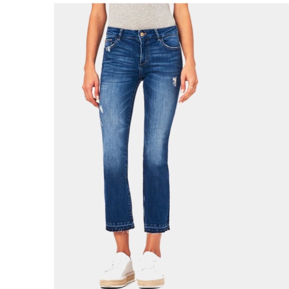 DL1961 LARA Elmwood Mid Rise Instasculpt Cropped Bootcut Size 32